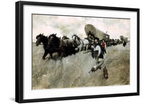 The Connecticut Settlers Entering the Western Reserve-Howard Pyle-Framed Giclee Print