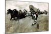 The Connecticut Settlers Entering the Western Reserve-Howard Pyle-Mounted Giclee Print