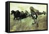 The Connecticut Settlers Entering the Western Reserve-Howard Pyle-Framed Stretched Canvas
