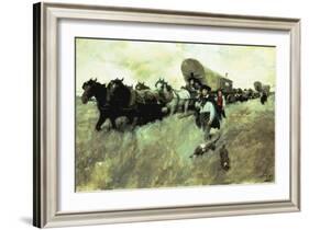 The Connecticut Settlers Entering the Western Reserve-Howard Pyle-Framed Giclee Print