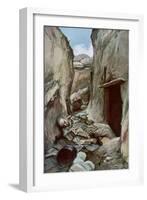 The Conquered Trenches of Perthes, Champagne, France, October 1915-Francois Flameng-Framed Giclee Print