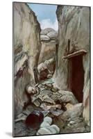The Conquered Trenches of Perthes, Champagne, France, October 1915-Francois Flameng-Mounted Giclee Print