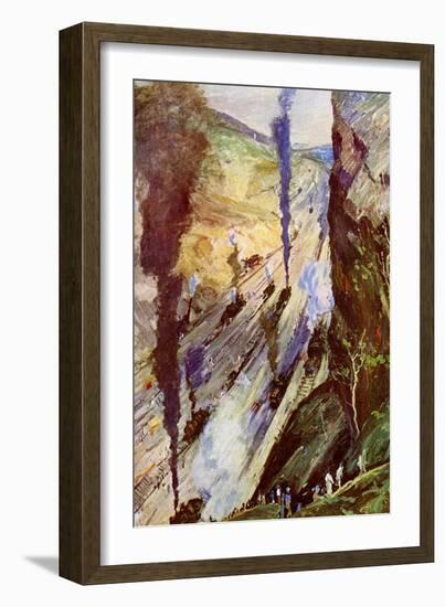 The Conquerors, Culebra Cut, Panama Canal, Panama, 1926-Jonas Lie-Framed Giclee Print