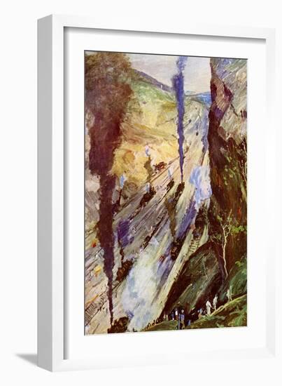 The Conquerors, Culebra Cut, Panama Canal, Panama, 1926-Jonas Lie-Framed Giclee Print