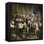 The Conquerors of the Bastille before the Hotel De Ville in 1789-null-Framed Stretched Canvas