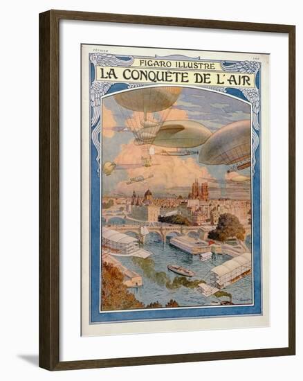 The Conquest of the Air, 1909-Eugene Grasset-Framed Giclee Print