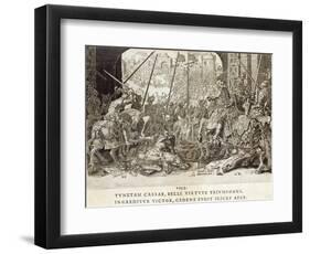 The Conquest of Tunis in 1535, Plate 7 from 'The Military Achievements of Emperor Charles V',…-Maarten van Heemskerck-Framed Premium Giclee Print