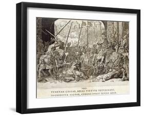 The Conquest of Tunis in 1535, Plate 7 from 'The Military Achievements of Emperor Charles V',…-Maarten van Heemskerck-Framed Giclee Print