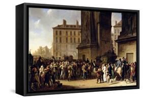 The Conscripts of 1807 Marching Past the Gate of Saint-Denis-Louis Leopold Boilly-Framed Stretched Canvas