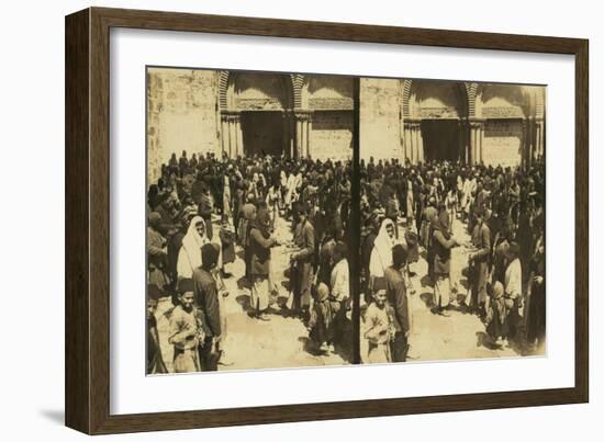 The Consecration of Easter Eggs on Easter before the Church of the Holy Sepulchre, 1913-null-Framed Giclee Print