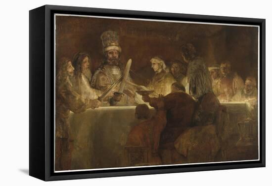 The Conspiracy of the Batavians under Claudius Civilis, c.1666-Rembrandt van Rijn-Framed Stretched Canvas