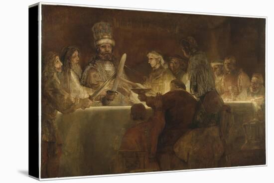 The Conspiracy of the Batavians under Claudius Civilis, c.1666-Rembrandt van Rijn-Stretched Canvas