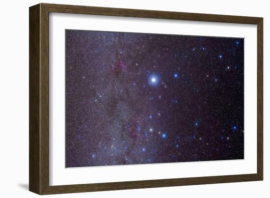 The Constellation of Canis Major and Nearby Open Clusters and Nebulae-null-Framed Photographic Print