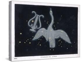 The Constellation of Cygnus, a Flying Swan, and Lyra, That of an Ancient Greek Lyre-Charles F. Bunt-Stretched Canvas