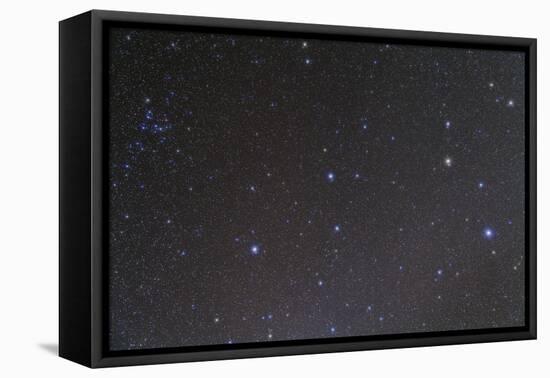 The Constellation of Leo and the Coma Star Cluster in Coma Berenices-null-Framed Stretched Canvas