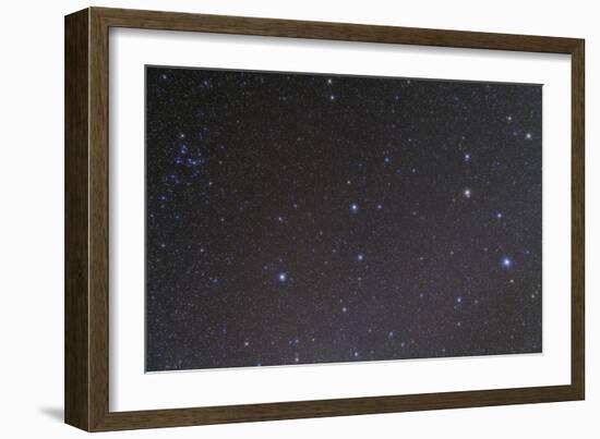 The Constellation of Leo and the Coma Star Cluster in Coma Berenices-null-Framed Photographic Print