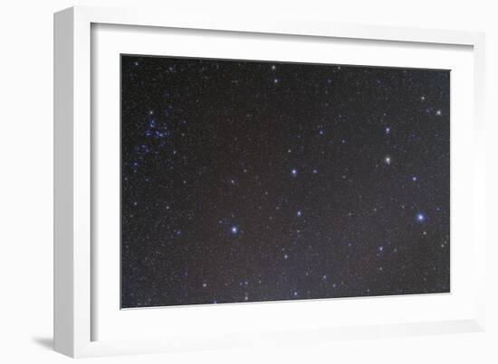 The Constellation of Leo and the Coma Star Cluster in Coma Berenices-null-Framed Photographic Print