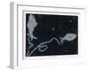 The Constellation of Pisces, the Fish-null-Framed Art Print