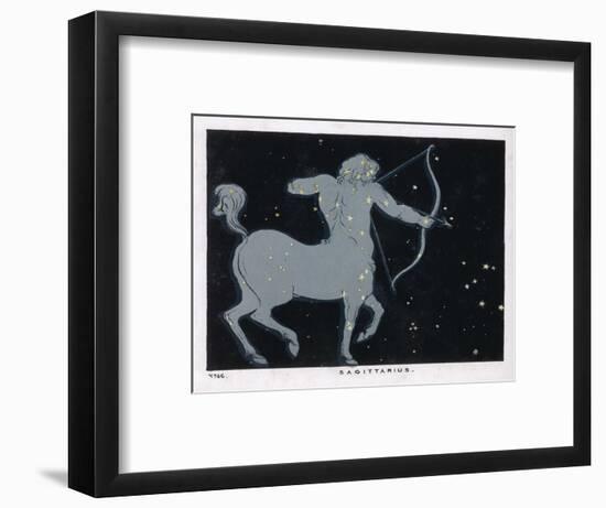 The Constellation of Sagittarius Half Man and Half Horse with a Bow and Arrow-Charles F. Bunt-Framed Art Print