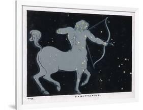 The Constellation of Sagittarius Half Man and Half Horse with a Bow and Arrow-Charles F. Bunt-Framed Art Print