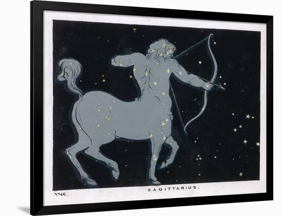 The Constellation of Sagittarius Half Man and Half Horse with a Bow and Arrow-Charles F. Bunt-Framed Art Print