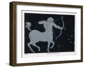 The Constellation of Sagittarius Half Man and Half Horse with a Bow and Arrow-Charles F. Bunt-Framed Art Print