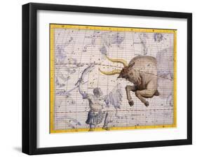 The Constellation of Taurus the Bull and Orion by James Thornhill-Stapleton Collection-Framed Giclee Print