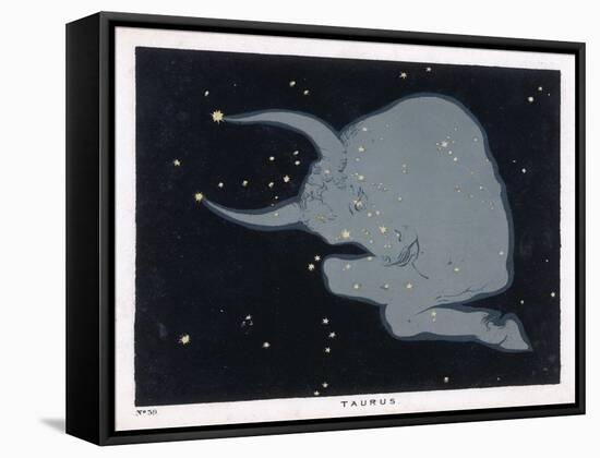 The Constellation of Taurus the Head Neck Shoulders and Forelegs of a Horned Bull-Charles F. Bunt-Framed Stretched Canvas