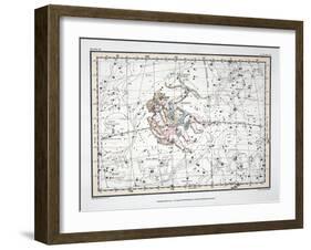 The Constellations (Plate XV) Gemini, from A Celestial Atlas by Alexander Jamieson, 1822-null-Framed Giclee Print
