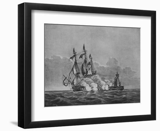 'The Constitution and the Java, c1813-Nicholas Pocock-Framed Giclee Print