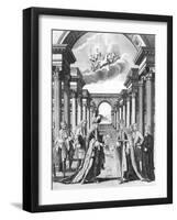 The Constitutions of Freemasonry by James Anderson, Frontispiece-John Pine-Framed Giclee Print