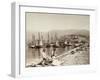 The Construction of a Pier in Yalta, Crimea, Late 19th Century-null-Framed Giclee Print