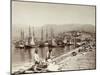 The Construction of a Pier in Yalta, Crimea, Late 19th Century-null-Mounted Giclee Print