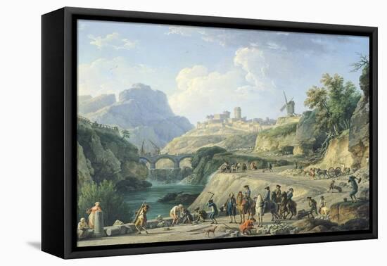 The Construction of a Road, 1774-Claude Joseph Vernet-Framed Stretched Canvas