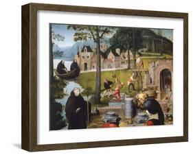 The Construction of Buildings, Detail from Legend of St Bertin-Lancelot Blondeel-Framed Giclee Print