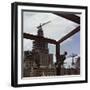 The Construction of the Main Building of Moscow State University on Lenin Hills-null-Framed Giclee Print