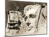 The Construction of the Mount Rushmore National Memorial, Detail of Abraham Lincoln,1928-null-Mounted Premium Photographic Print