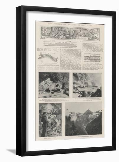 The Construction of the Simplon Tunnel-null-Framed Premium Giclee Print