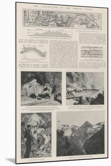 The Construction of the Simplon Tunnel-null-Mounted Giclee Print