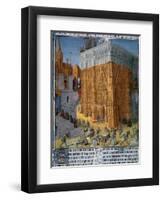 The Construction of the Temple of Jerusalem by King Solomon, by Jean Fouquet-null-Framed Giclee Print