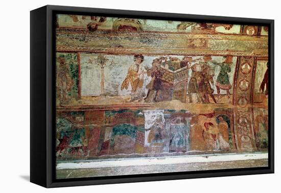 The Construction of the Tower of Babel (Upper Register), the Meeting of Joseph and Potiphar's Wife-null-Framed Stretched Canvas