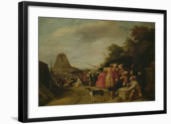 The Construction of the Tower of Babel-Frans II the Younger Francken-Framed Giclee Print