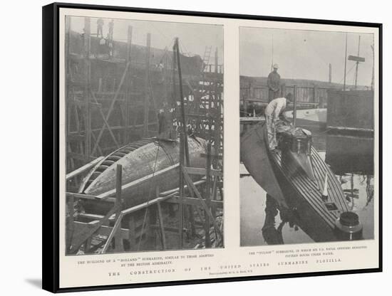 The Construction of the United States Submarine Flotilla-null-Framed Stretched Canvas
