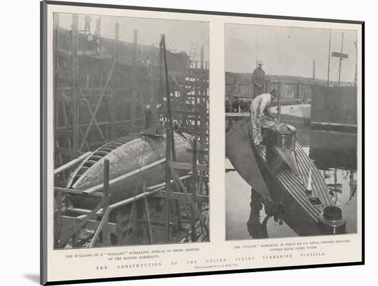 The Construction of the United States Submarine Flotilla-null-Mounted Giclee Print