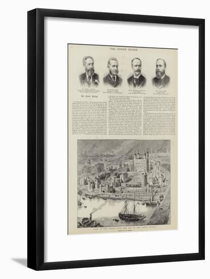 The Construction of Tower Bridge, London-Henry William Brewer-Framed Giclee Print