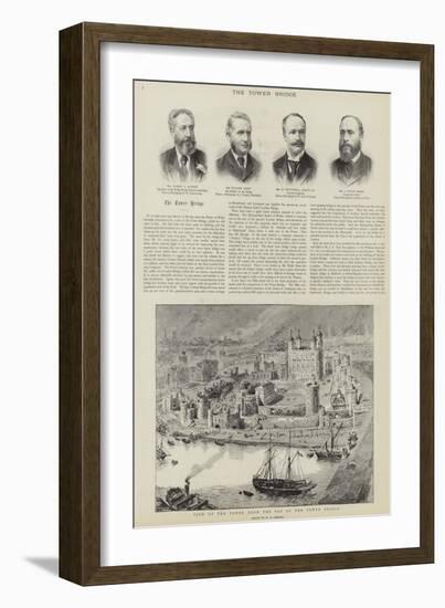 The Construction of Tower Bridge, London-Henry William Brewer-Framed Giclee Print