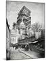 The Construction Ot the Sacre Coeur in Montmartre, circa 1885-90-null-Mounted Giclee Print