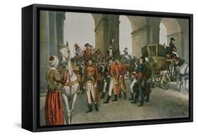 The Consuls Take Possession of the Tuileries-Felicien Baron De Myrbach-rheinfeld-Framed Stretched Canvas