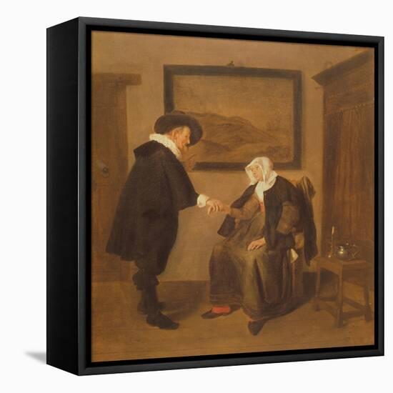 The Consultation, C.1655-Quiringh Gerritsz. van Brekelenkam-Framed Stretched Canvas