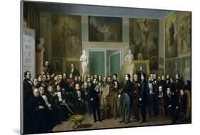 The Contemporary Poets, a Reading of Zorilla at the Painters Studio, 1846-Antonio Maria Esquivel-Mounted Giclee Print